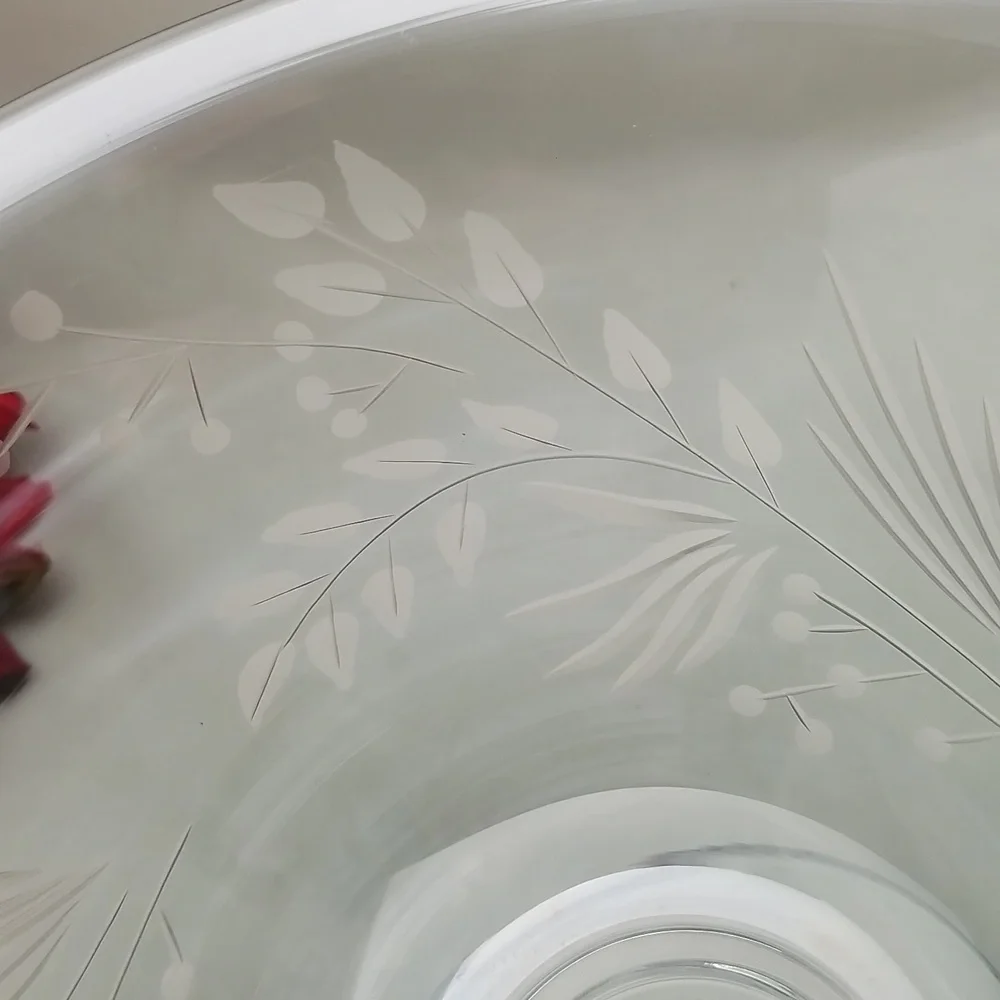 Lenox Williamsburg Boxwood & Pine Handcut Crystal Fruit Bowl